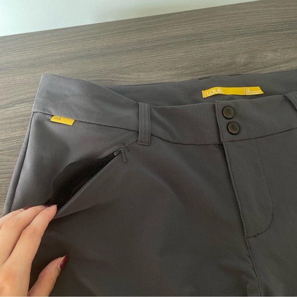 Lole Dark Gray Mid-Rise Regular Straight Leg Travel Pants - Picture 4 of 11